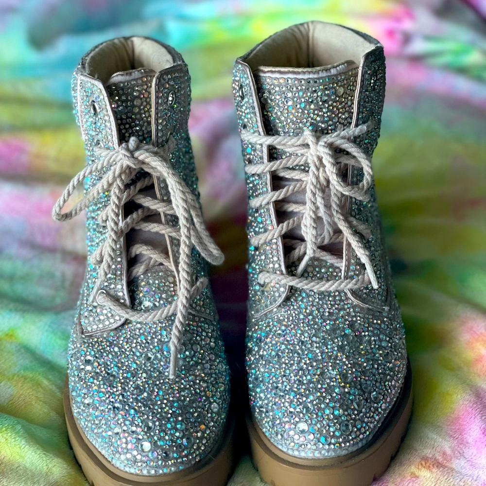 Betsey Johnson Rhinestone Hudson Boots